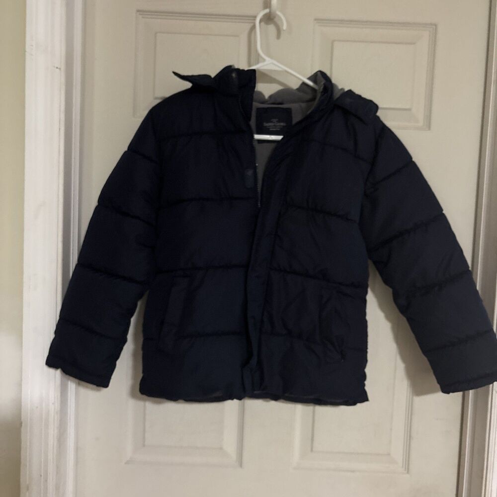 Faded Glory Boys Heavy Duty Jacket With Hoodie Large Blue